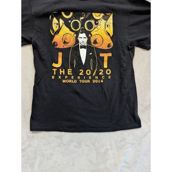 JUSTIN TIMBERLAKE The 20/20 Experience World Tour 2014 Black T-Shirt Large - Picture 9 of 14